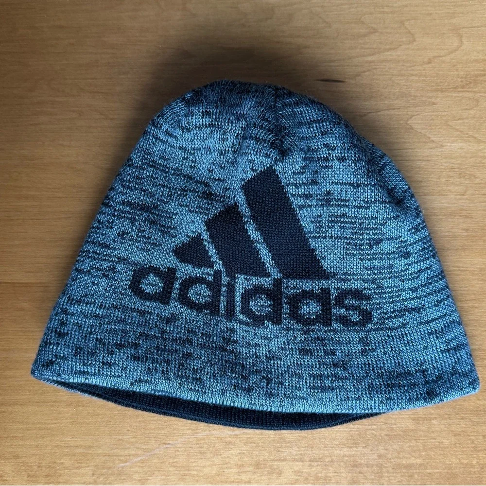 adidas Women’s Black Knit Reversible Beanie Hat